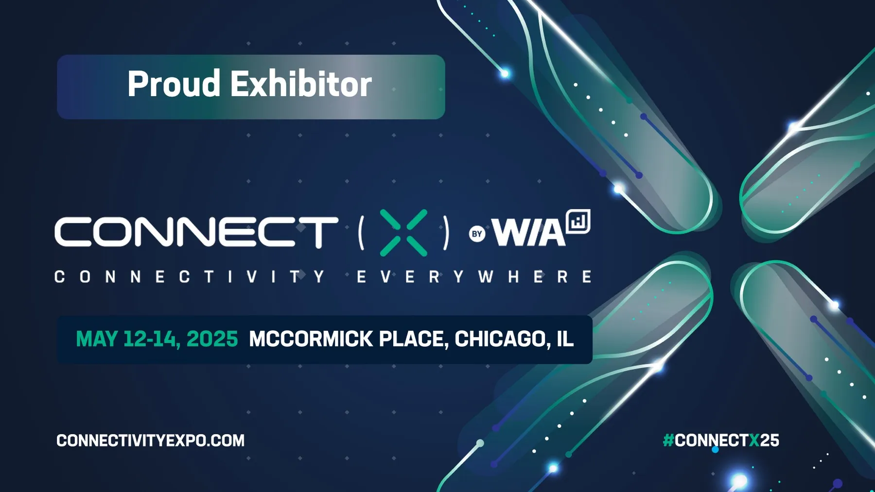 Connect (X) 2025 proud exhibitor banner with the Intelibs logo