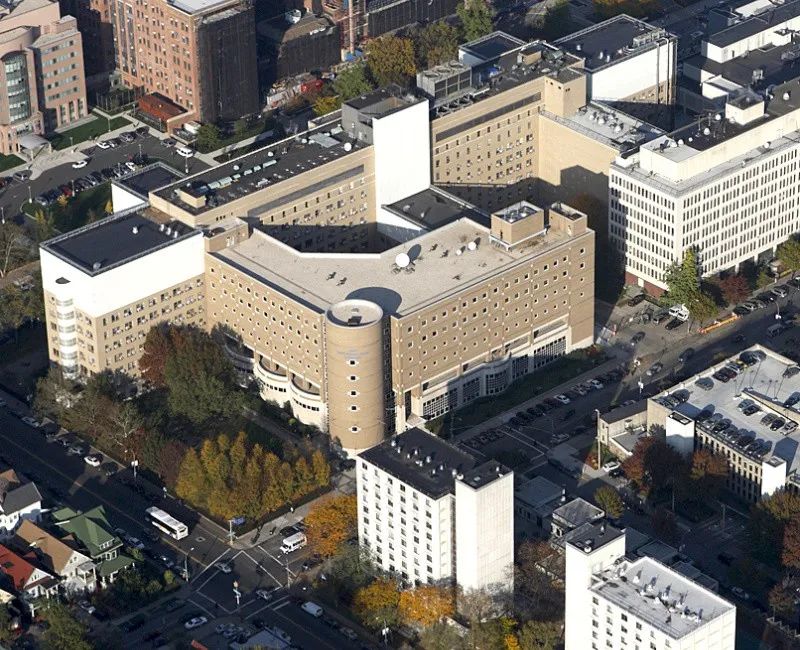 Aerial view of SUNY Downstate’s University Hospital in Brooklyn, New York